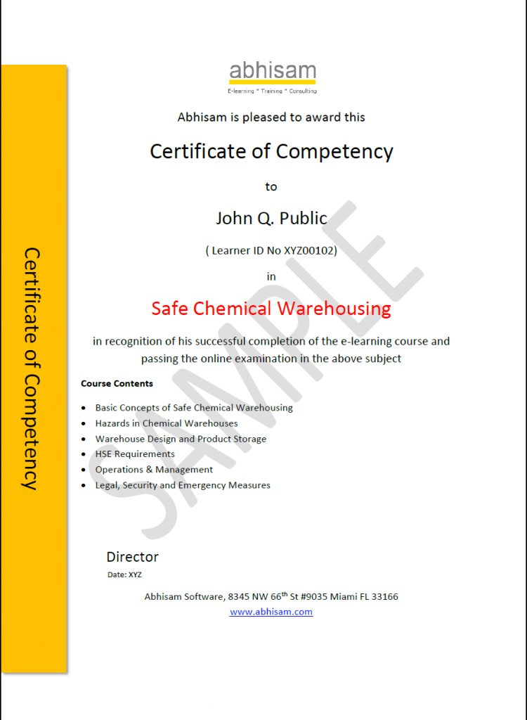 Chemical Warehouse Safety Training Course